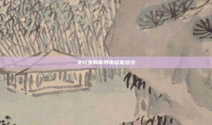 支付宝的服务电话是多少
