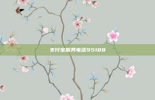 支付宝服务电话95188
