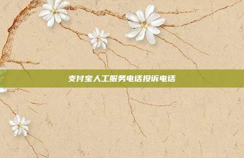 支付宝人工服务电话投诉电话