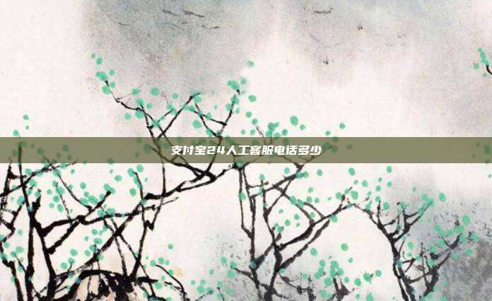 支付宝24人工客服电话多少