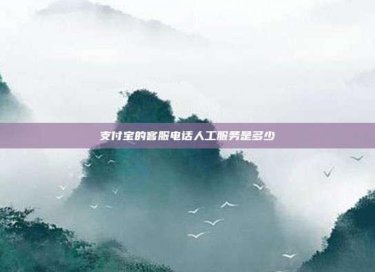 支付宝的客服电话人工服务是多少