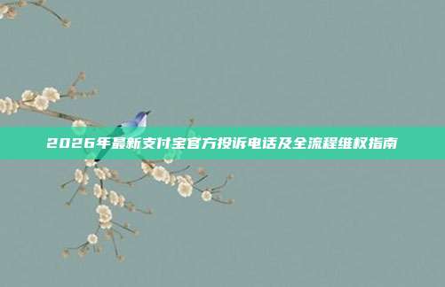 2026年最新支付宝官方投诉电话及全流程维权指南