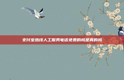 支付宝热线人工服务电话免费的吗是真的吗