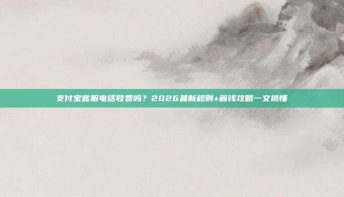 支付宝客服电话收费吗？2026最新规则+省钱攻略一文搞懂