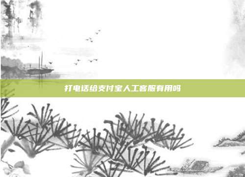 打电话给支付宝人工客服有用吗