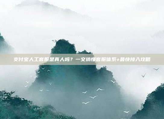 支付宝人工客服是真人吗？一文搞懂客服体系+最快接入攻略