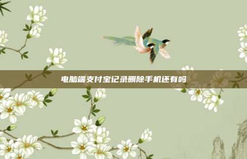 电脑端支付宝记录删除手机还有吗