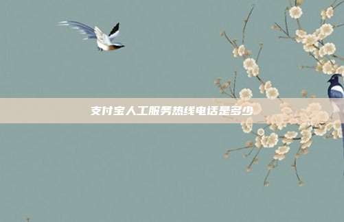 支付宝人工服务热线电话是多少