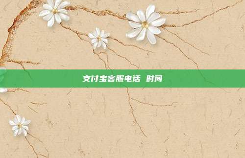 支付宝客服电话 时间