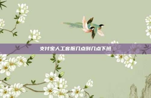 支付宝人工客服几点到几点下班