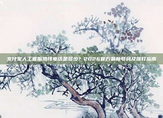支付宝人工客服热线电话是多少？2026官方最新号码及拨打指南