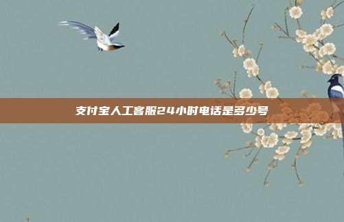 支付宝人工客服24小时电话是多少号