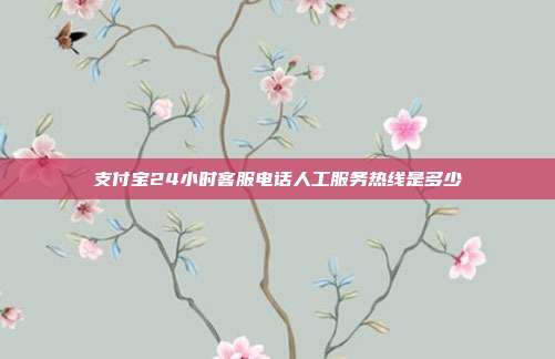 支付宝24小时客服电话人工服务热线是多少