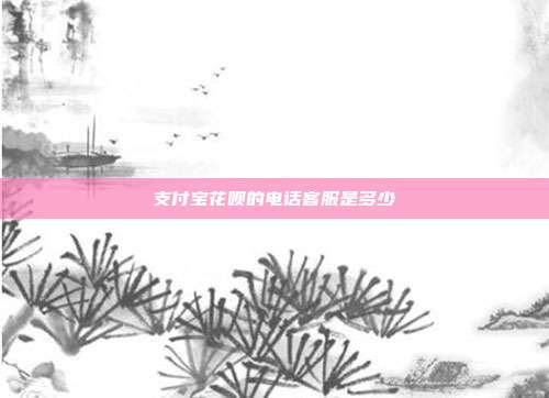 支付宝花呗的电话客服是多少