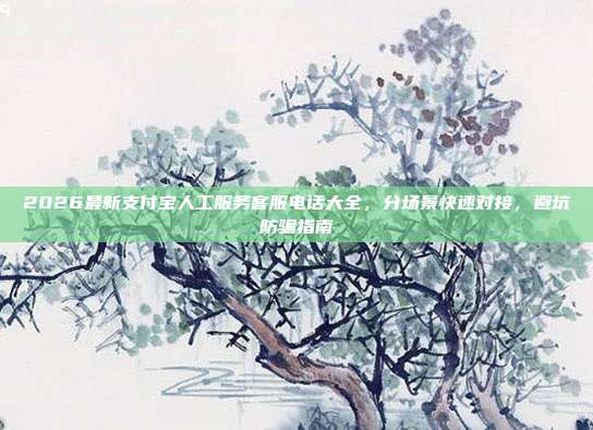 2026最新支付宝人工服务客服电话大全，分场景快速对接，避坑防骗指南