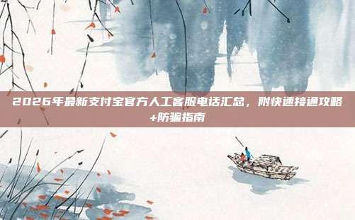 2026年最新支付宝官方人工客服电话汇总，附快速接通攻略+防骗指南