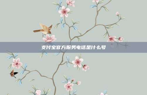 支付宝官方服务电话是什么号