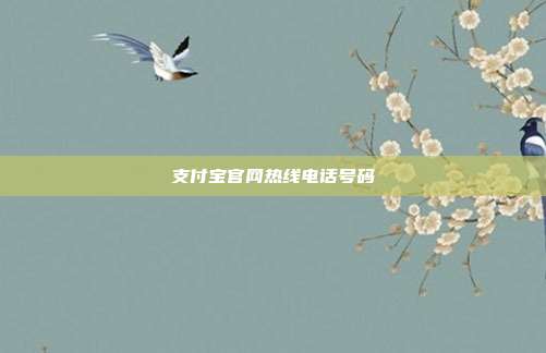 支付宝官网热线电话号码