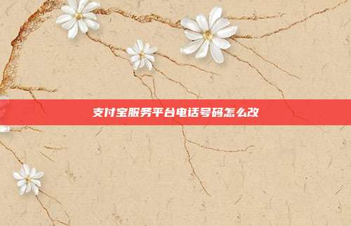 支付宝服务平台电话号码怎么改