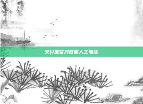 支付宝官方客服人工电话