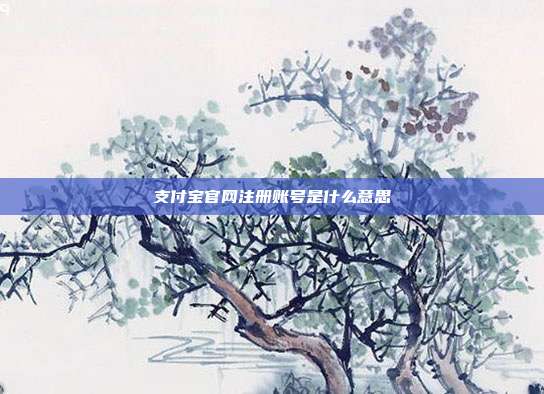 支付宝官网注册账号是什么意思