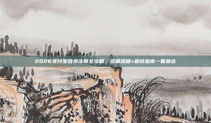 2026支付宝登录注册全攻略，多端流程+避坑指南一看就会