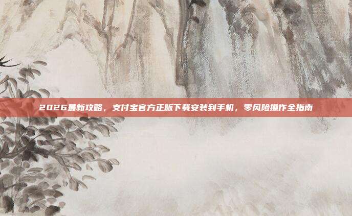 2026最新攻略，支付宝官方正版下载安装到手机，零风险操作全指南