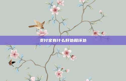 支付宝有什么好处和坏处