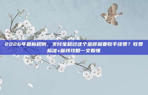 2026年最新规则，支付宝超过这个金额就要收手续费？收费标准+省钱攻略一文看懂