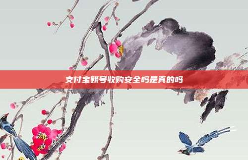 支付宝账号收购安全吗是真的吗