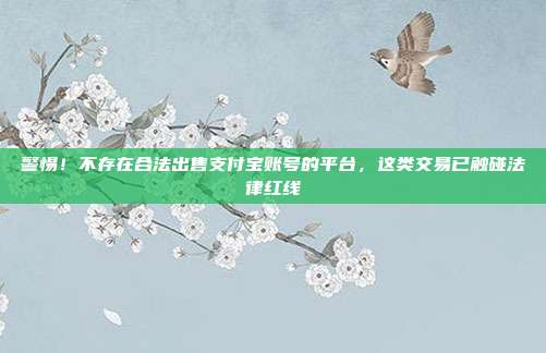 警惕！不存在合法出售支付宝账号的平台，这类交易已触碰法律红线