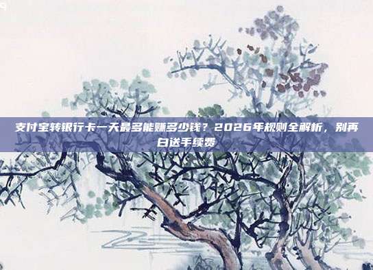 支付宝转银行卡一天最多能赚多少钱？2026年规则全解析，别再白送手续费