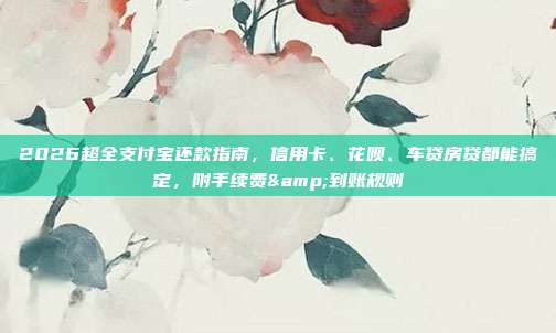 2026超全支付宝还款指南，信用卡、花呗、车贷房贷都能搞定，附手续费&到账规则