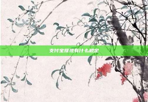 支付宝提现有什么规定
